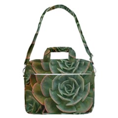 Green Orchid Plant Pattern Macbook Pro 16  Shoulder Laptop Bag