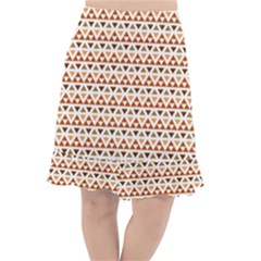 Geometric Tribal Pattern Design Fishtail Chiffon Skirt