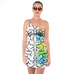 Illustration Brain Mind Psychology Idea Drawing One Soulder Bodycon Dress