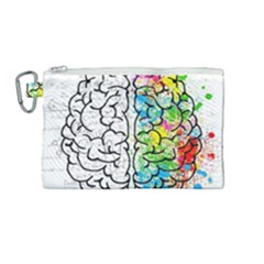 Illustration Brain Mind Psychology Idea Drawing Canvas Cosmetic Bag (medium)