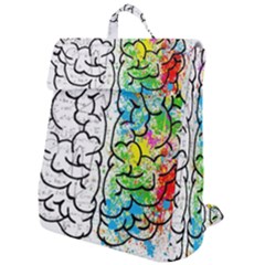 Illustration Brain Mind Psychology Idea Drawing Flap Top Backpack