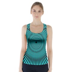 Illusion Geometric Background Racer Back Sports Top