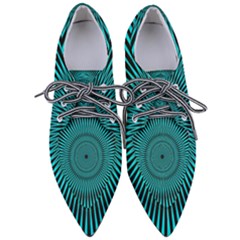 Illusion Geometric Background Pointed Oxford Shoes by Ravend