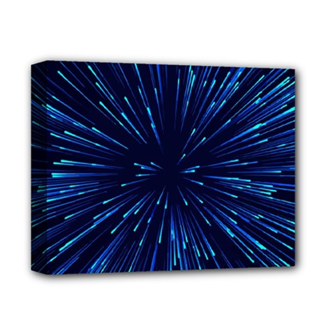 Particle Art Background Blue Deluxe Canvas 14  X 11  (stretched) by Ravend