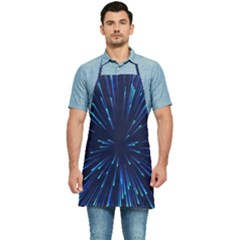 Particle Art Background Blue Kitchen Apron