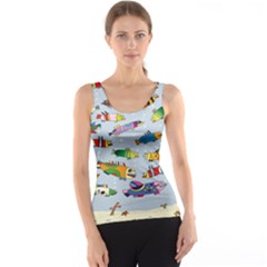 Fish Ocean Sea Water Diving Blue Nature Tank Top