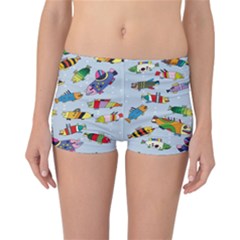 Fish Ocean Sea Water Diving Blue Nature Reversible Boyleg Bikini Bottoms by Ravend