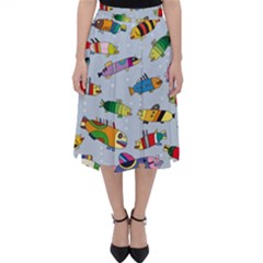 Fish Ocean Sea Water Diving Blue Nature Classic Midi Skirt