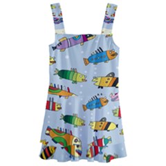 Fish Ocean Sea Water Diving Blue Nature Kids  Layered Skirt Swimsuit