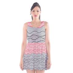 Creation Painting Fantasy Texture Scoop Neck Skater Dress