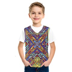 Mosaic Pattern Background Kids  Basketball Tank Top