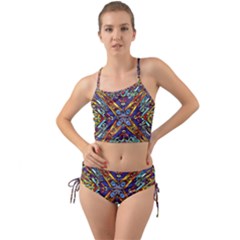 Mosaic Pattern Background Mini Tank Bikini Set by Ravend