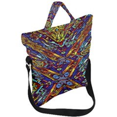 Mosaic Pattern Background Fold Over Handle Tote Bag