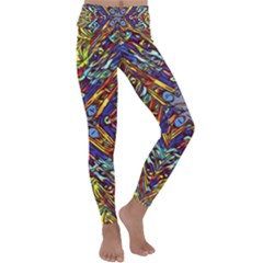 Mosaic Pattern Background Kids  Lightweight Velour Classic Yoga Leggings