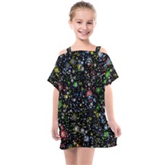 Universe Star Planet Galaxy Kids  One Piece Chiffon Dress