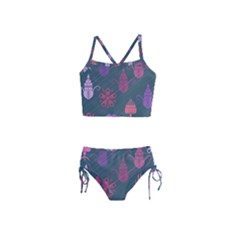 Floral Non Seamless Pattern Girls  Tankini Swimsuit