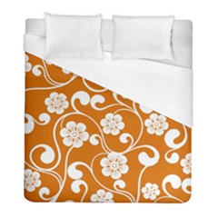 Orange Floral Walls  Duvet Cover (full/ Double Size) by ConteMonfrey