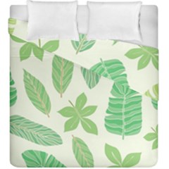 Watercolor Banana Leaves  Duvet Cover Double Side (king Size)