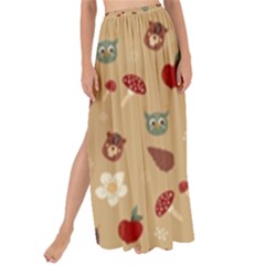 Cute Forest Friends Maxi Chiffon Tie-Up Sarong