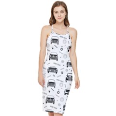 Pattern Retro Italy Cars Classic Bodycon Cross Back Summer Dress by danenraven