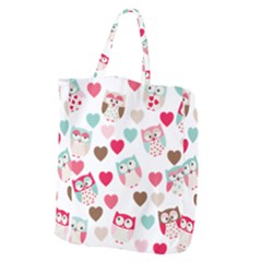 Lovely Owls Giant Grocery Tote by ConteMonfrey