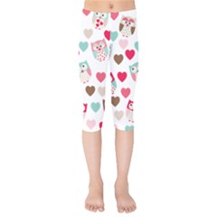 Lovely Owls Kids  Capri Leggings  by ConteMonfrey