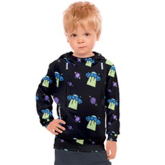 Illustration Cosmos Cosmo Rocket Spaceship -ufo Kids  Hooded Pullover by danenraven
