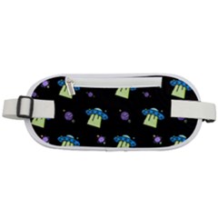 Illustration Cosmos Cosmo Rocket Spaceship Ufo Rounded Waist Pouch by danenraven