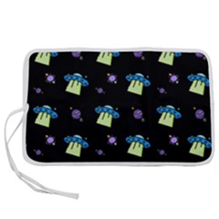 Illustration Cosmos Cosmo Rocket Spaceship Ufo Pen Storage Case (l) by danenraven