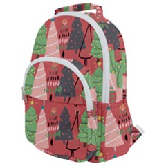 Christmas Tree Icon Rounded Multi Pocket Backpack by danenraven