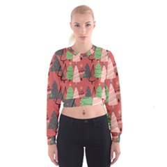 Christmas Tree Icon Cropped Sweatshirt