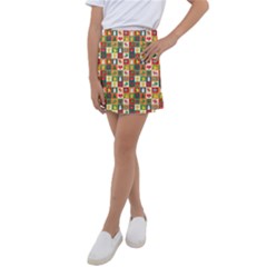 Xmas Christmas Pattern Kids  Tennis Skirt by danenraven