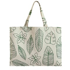 Banana Leaves Draw  Zipper Mini Tote Bag