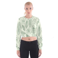 Banana Leaves Draw  Cropped Sweatshirt by ConteMonfrey