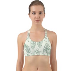 Banana Leaves Draw  Back Web Sports Bra