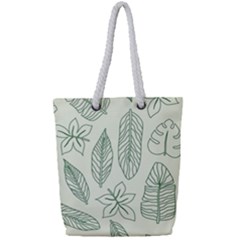 Banana Leaves Draw  Full Print Rope Handle Tote (Small)