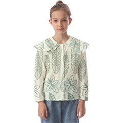 Banana Leaves Draw  Kids  Peter Pan Collar Blouse