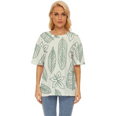 Banana Leaves Draw  Oversized Basic Tee