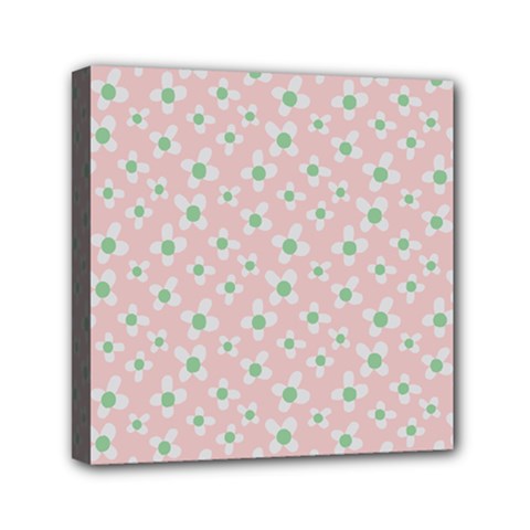 Pink Spring Blossom Mini Canvas 6  X 6  (stretched) by ConteMonfrey