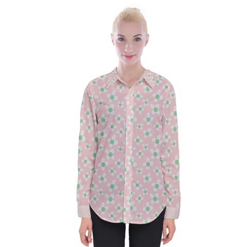 Pink Spring Blossom Womens Long Sleeve Shirt by ConteMonfrey
