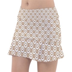 Brown Little Paws - Cute Cat Lover  Classic Tennis Skirt by ConteMonfrey