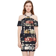 Art-design-color-banner-wallpaper Shoulder Frill Bodycon Summer Dress