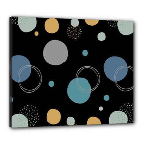 Circle Pattern Abstract Polka Dot Canvas 24  X 20  (stretched) by danenraven