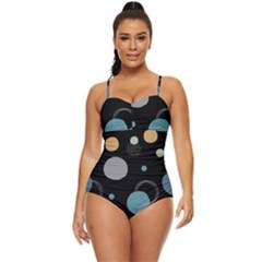 Circle Pattern Abstract Polka Dot Retro Full Coverage Swimsuit by danenraven