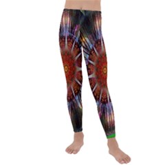 Mandala Trees Flower Psychedelic Kids  Lightweight Velour Leggings by danenraven