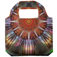 Mandala Trees Flower Psychedelic Foldable Grocery Recycle Bag by danenraven
