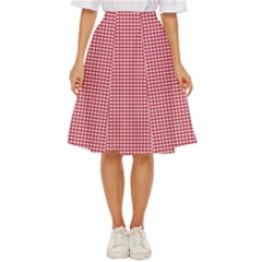 Red Gingham Check Classic Short Skirt by artworkshop