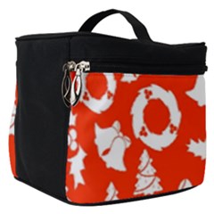 Orange  Card Christmas December Make Up Travel Bag (small) by artworkshop