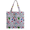 New Year Christmas Winter Watercolor Zipper Grocery Tote Bag View2