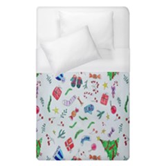 New Year Christmas Winter Watercolor Duvet Cover (single Size) by artworkshop